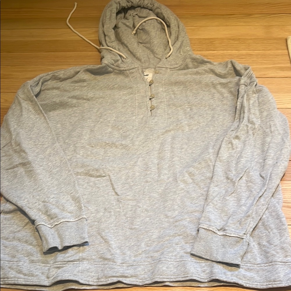 Aerie Quarter-Zip button Hoodie Sweatshirt